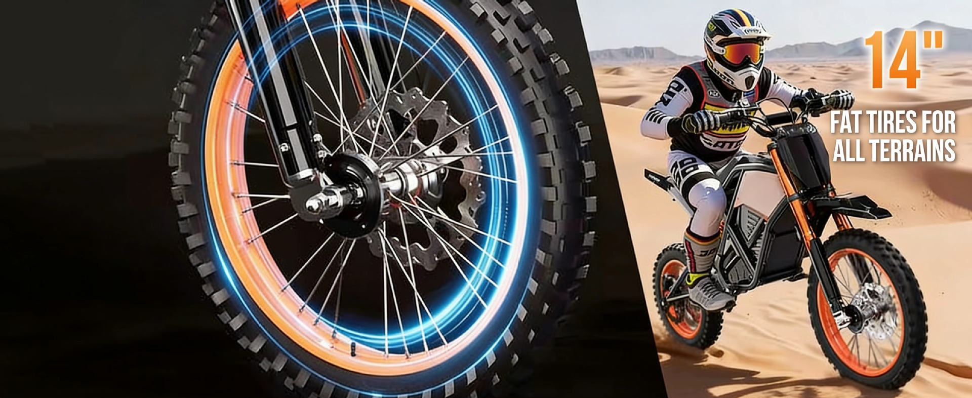 In-stock at US overseas warehouse: 60V20Ah high-power electric off-road motorcycle, two-wheeled electric bike