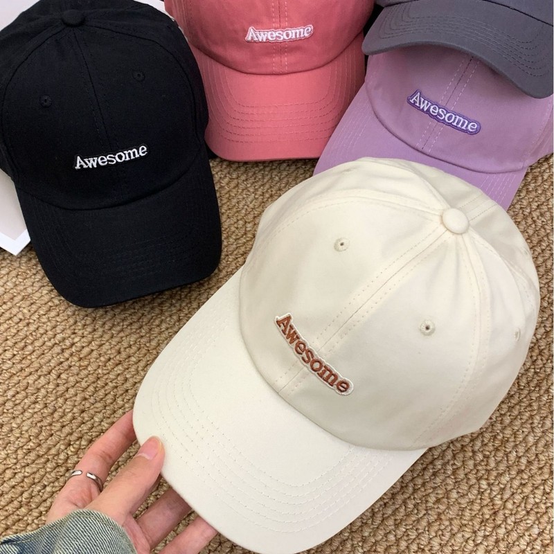 アメリカンソフトトップレター刺繍ピンクひさしキャップ女性用夏の学生カジュアル多用途日焼け止め野球帽男性用トレンディ|undefined