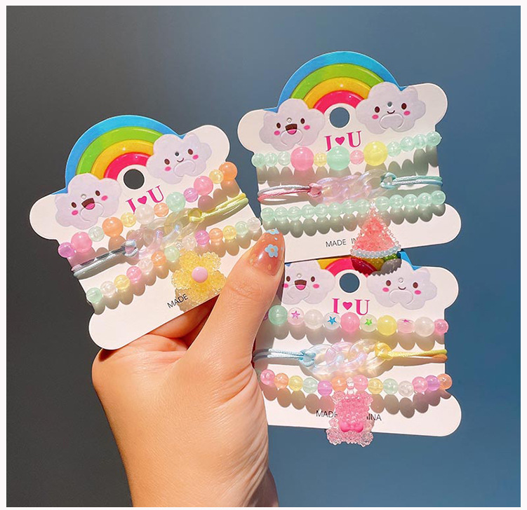 Bracelets Classification Cartoon Style Cute Bear Heart Shape Pineapple Plastic Wholesale Bracelets