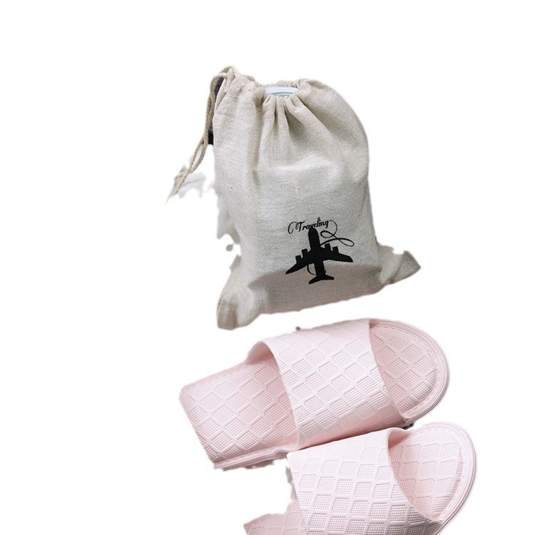 Plegable viaje bolsa de lino aviones impresión bolsa de almacenamiento zapatillas a juego bolsa de tela separada orden no enviado