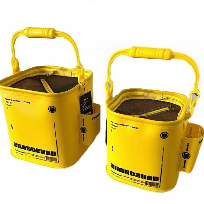 Fishing bucket fishing gear folding EVA thick fishing box live fish bucket portable fish protection box fishing supplies fishing gear wholesale
