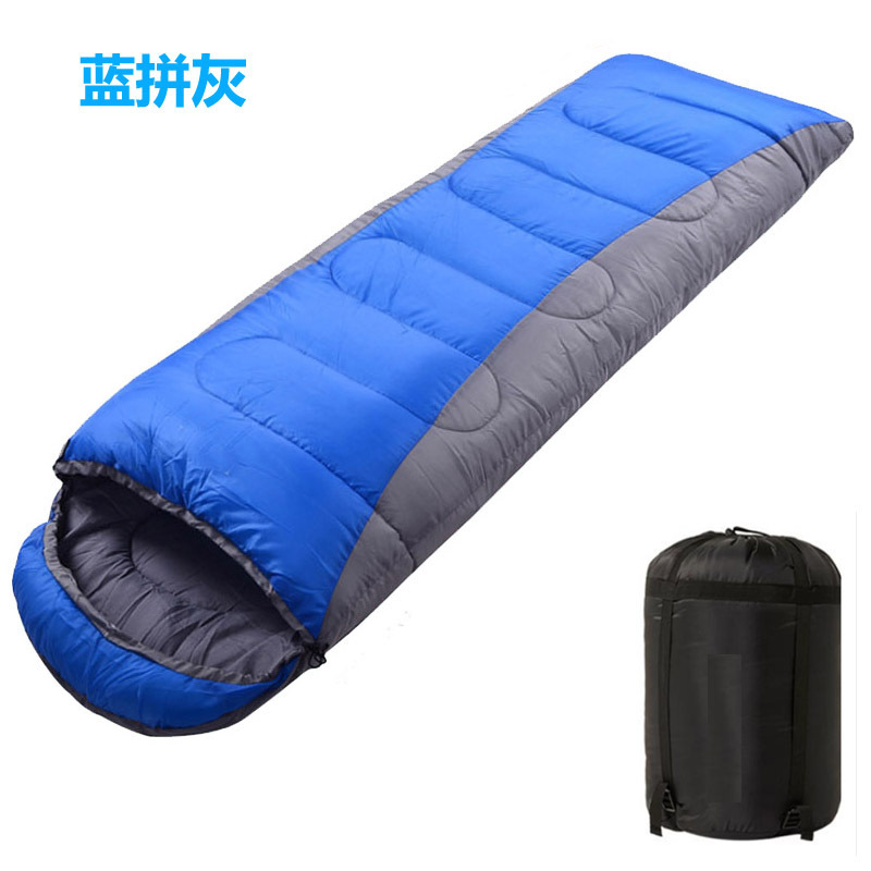 Saco de dormir al aire libre camping viajes Four Seasons universal empalme doble en stock primavera, verano, Otoño e Invierno saco de dormir
