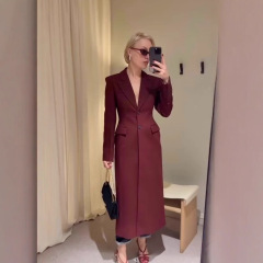 卸売り速売通欧米風国境を越えた対外貿易女装2025ファッション女装修身気質ロングコート