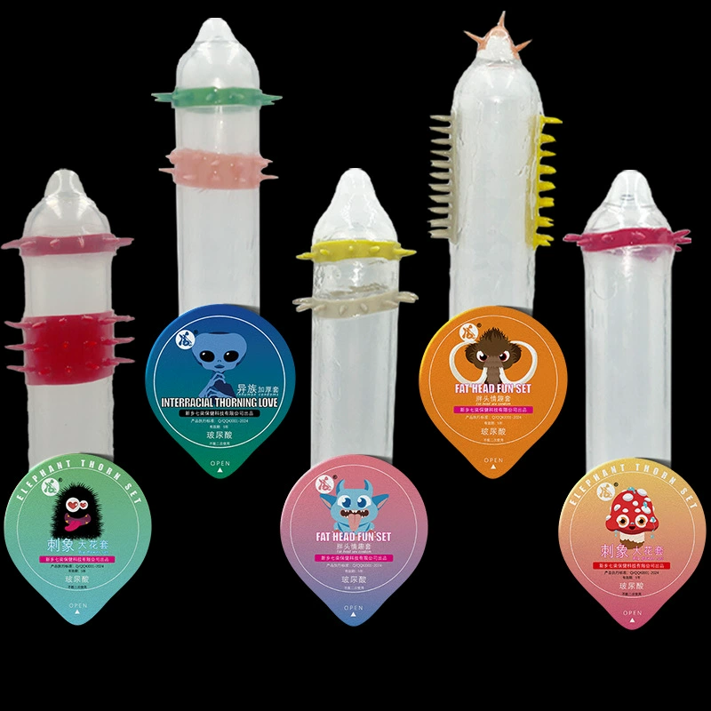 Новый набор Caterpillar с большими цветами и шипами, ультратонкий забавный набор специальной формы, гетеросексуальный внешнеторговый набор для блокировки семени, товары для взрослых мужчин, набор волчьих зубов