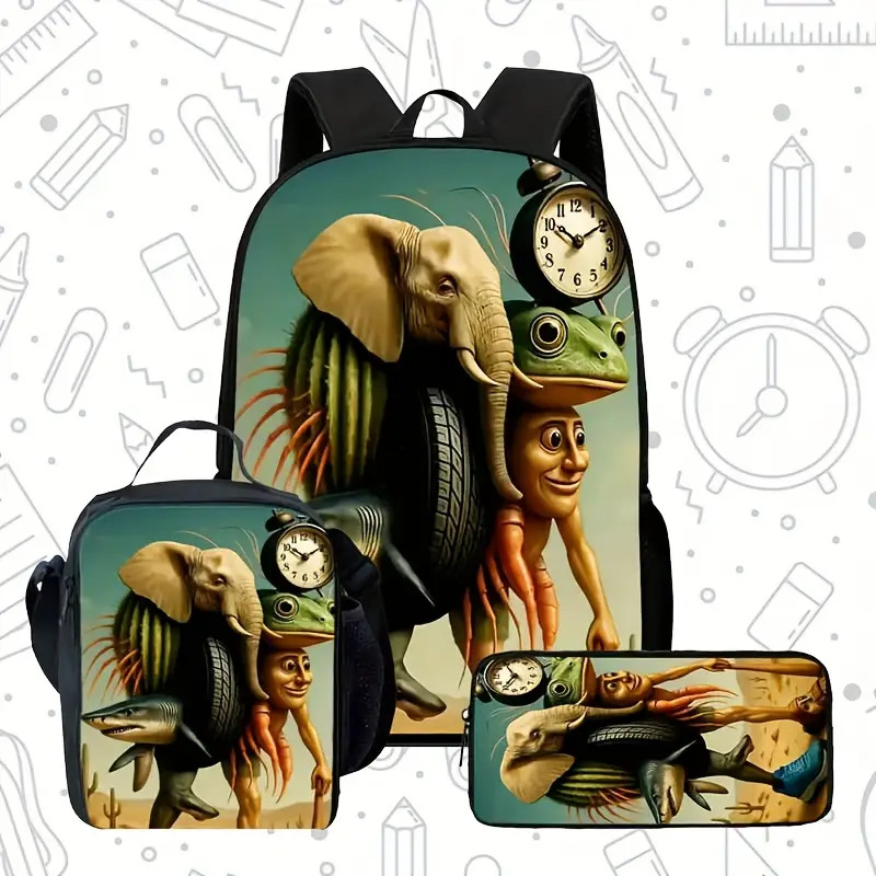 Nuevo producto transfronterizo Italian Brainrot Mochila con estampado digital