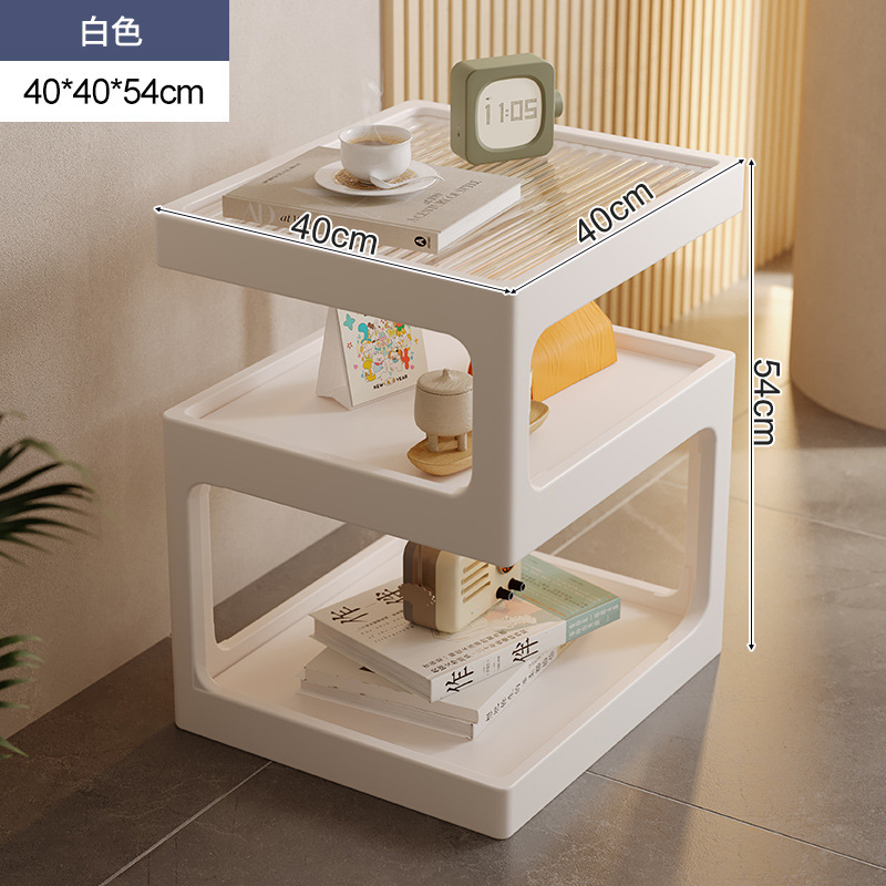 Mesa lateral del sofá, sala de estar, hogar, armario lateral de madera maciza, armario lateral, lujo ligero, casillero de almacenamiento de troncos de alta calidad, mesa de esquina