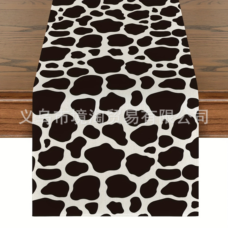 Bandera de mesa de rayas geométricas de lino de Amazon moderna y simple mantel a cuadros en blanco y negro almohadilla de mesa para el hogar image 48
