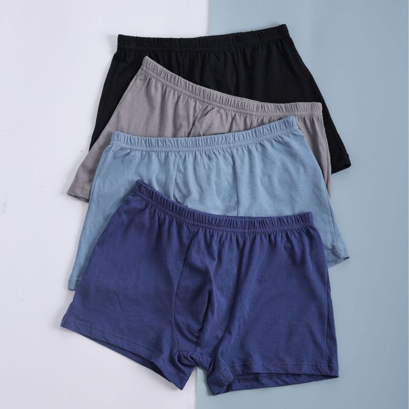 Men's underwear mid-waist breathable Xinjiang cotton loose men's comfortable Zhongshan cotton double-layer bottom plus size knitted