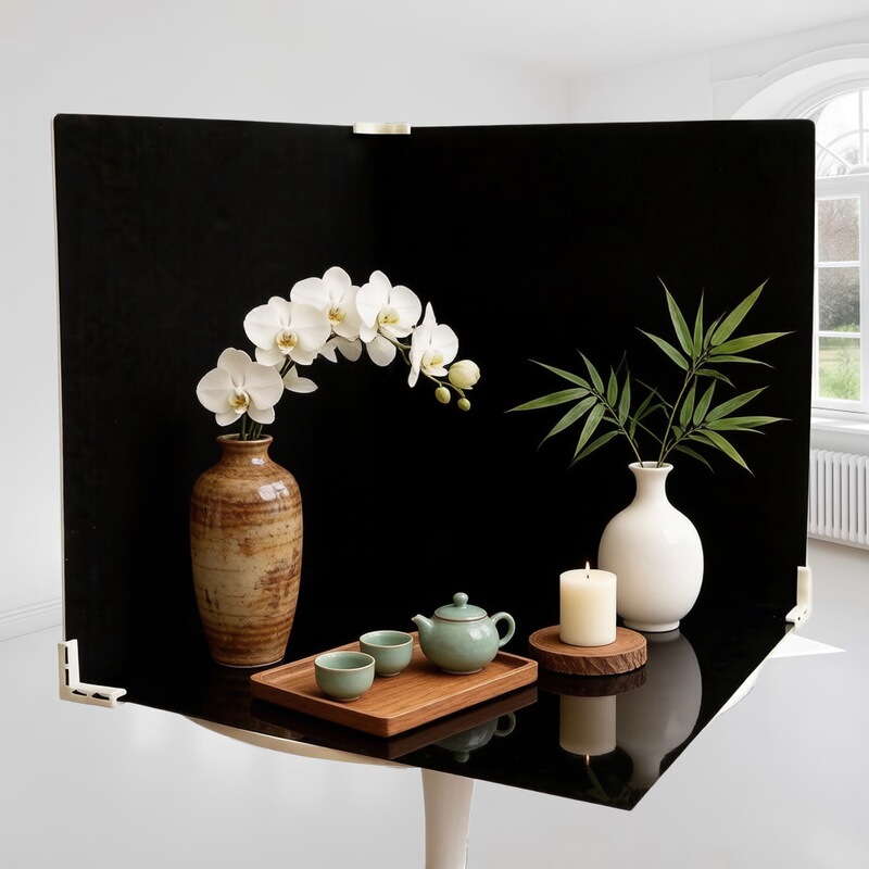 Black Reflection Board Photo Background Board Mirror Reflective Board Photo Props Still Life Photography Jewelry Background Cloth