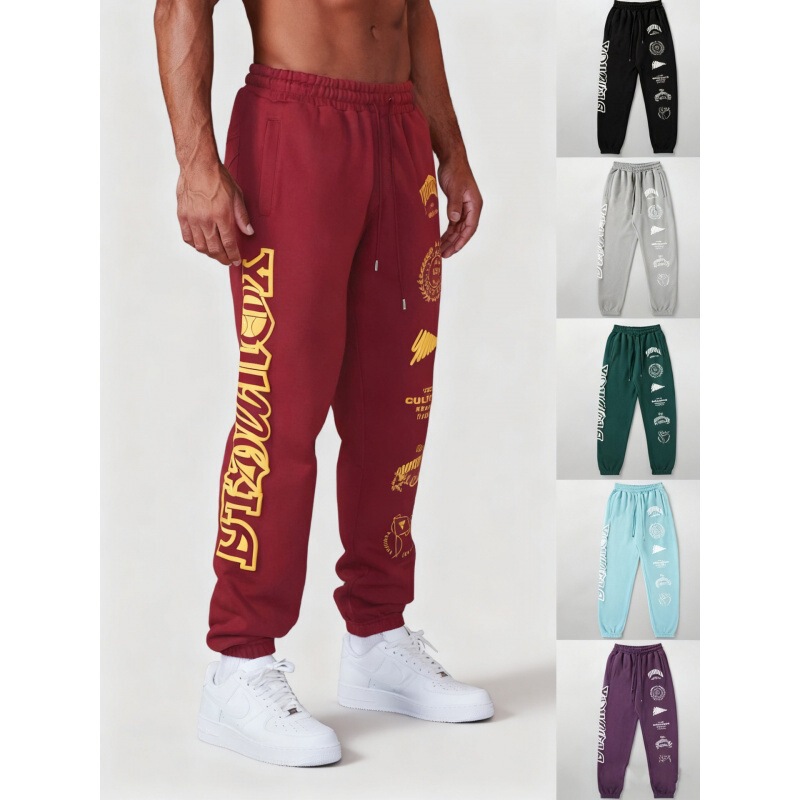 New Men's Jogger Pants with 3D Print, Sports Fitness Casual Long Pants, Cross-Border Y2K Popular Style Cuffed Pants New Men's Jogger Pants with 3D Print, Sports Fitness Casual Long Pants, Cross-Border Y2K Popular Style Cuffed Pants