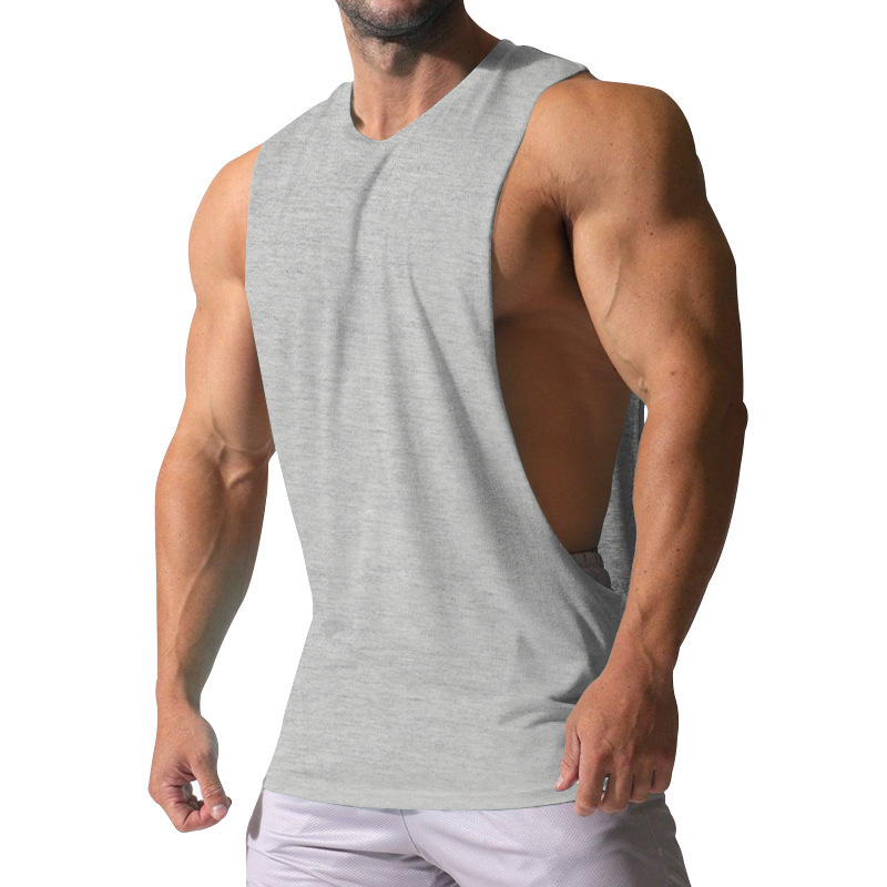 2023 verano nuevo tamaño europeo chaleco sin mangas de los hombres Comercio exterior suelta deportes casual moda color sólido chaleco