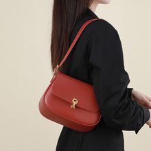 包包2025新款潮真皮斜挎包红色结婚包婚礼女新娘包秋冬单肩腋下包