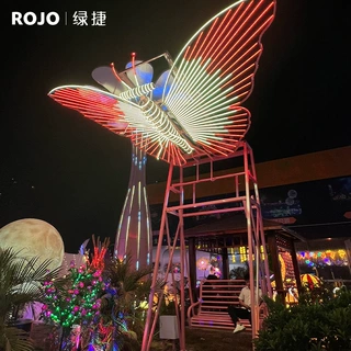互动动态蝴蝶秋千灯景区广场公园创意摆件美陈户外亮化工程灯光节