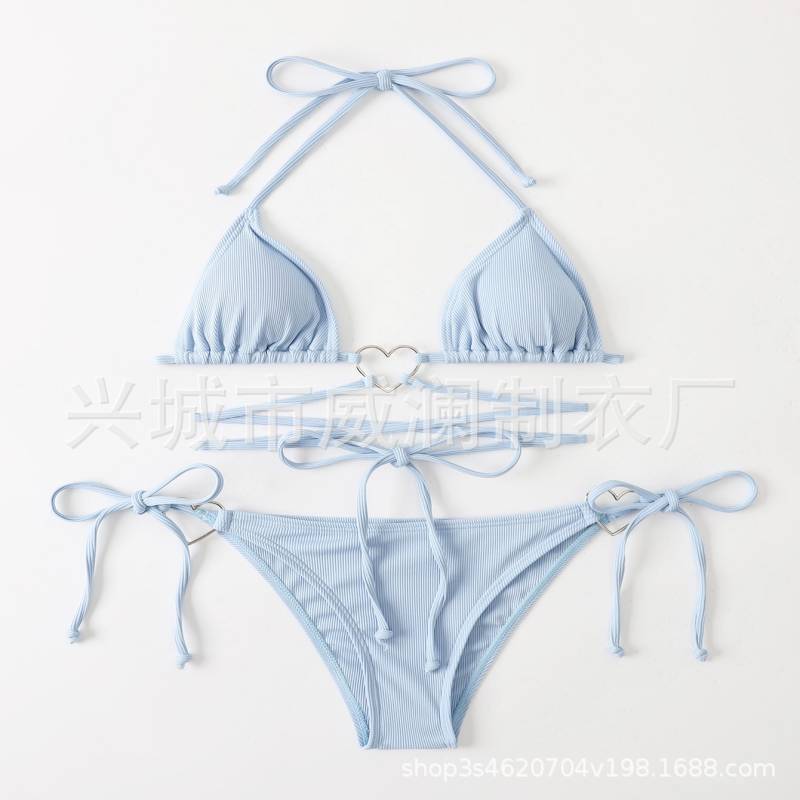 2023 nuevo traje de baño dividido mujer sexy bikini natación correa amor accesorios Bikini