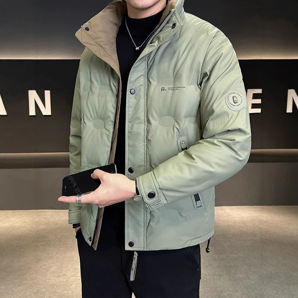 Jirui Men's Stand-Up Collar Lightweight down Jacket Men's Winter 2025 New Thickeneded Warm Boys' Clothes High-End
