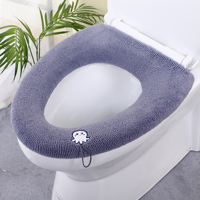 Alas Toilet Mewah Rajutan Universal Polyester Model Baru Kreatif Alas Duduk Rumah Tangga Bisa Dicuci Air