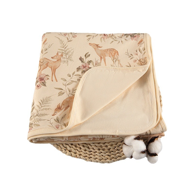 Estilo nórdico bebé edredón de doble capa engrosada toalla 120*120cm primavera y otoño cálido manta de algodón puro 2023 Nuevo