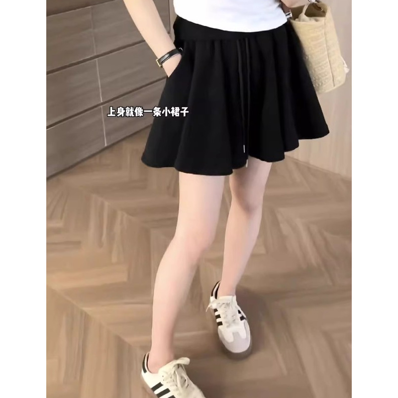 S-6XL American high street summer casual sports shorts, ballet style slimming versatile hot pants with drape effect for outdoor wear