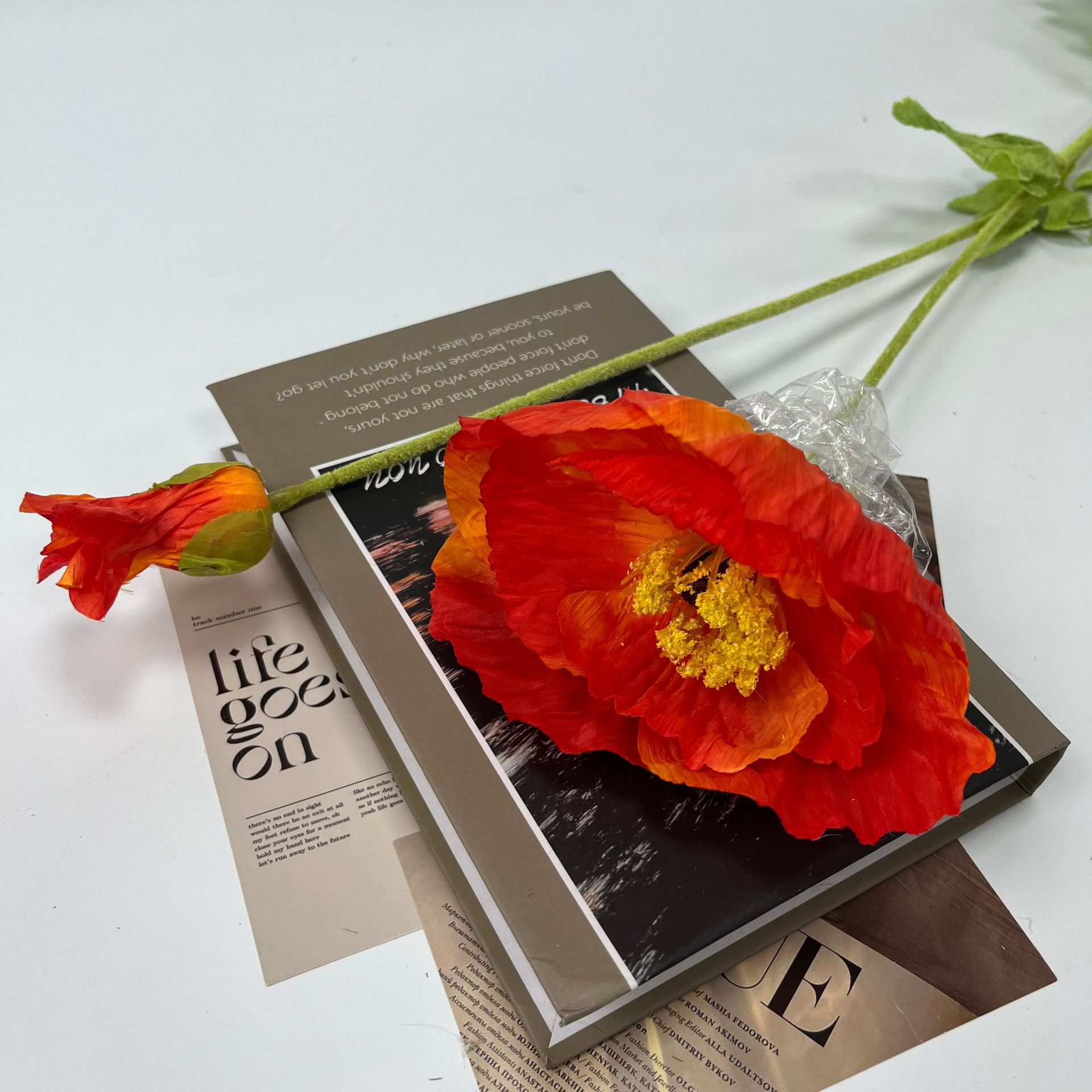 대형 포피 오렌지 레드