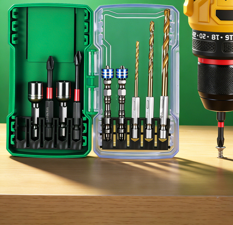 Accessory bits, cross-head strong magnetic electric screwdriver set, specialized high-hardness magnetic ring, hand drill bit, hexagonal adapter