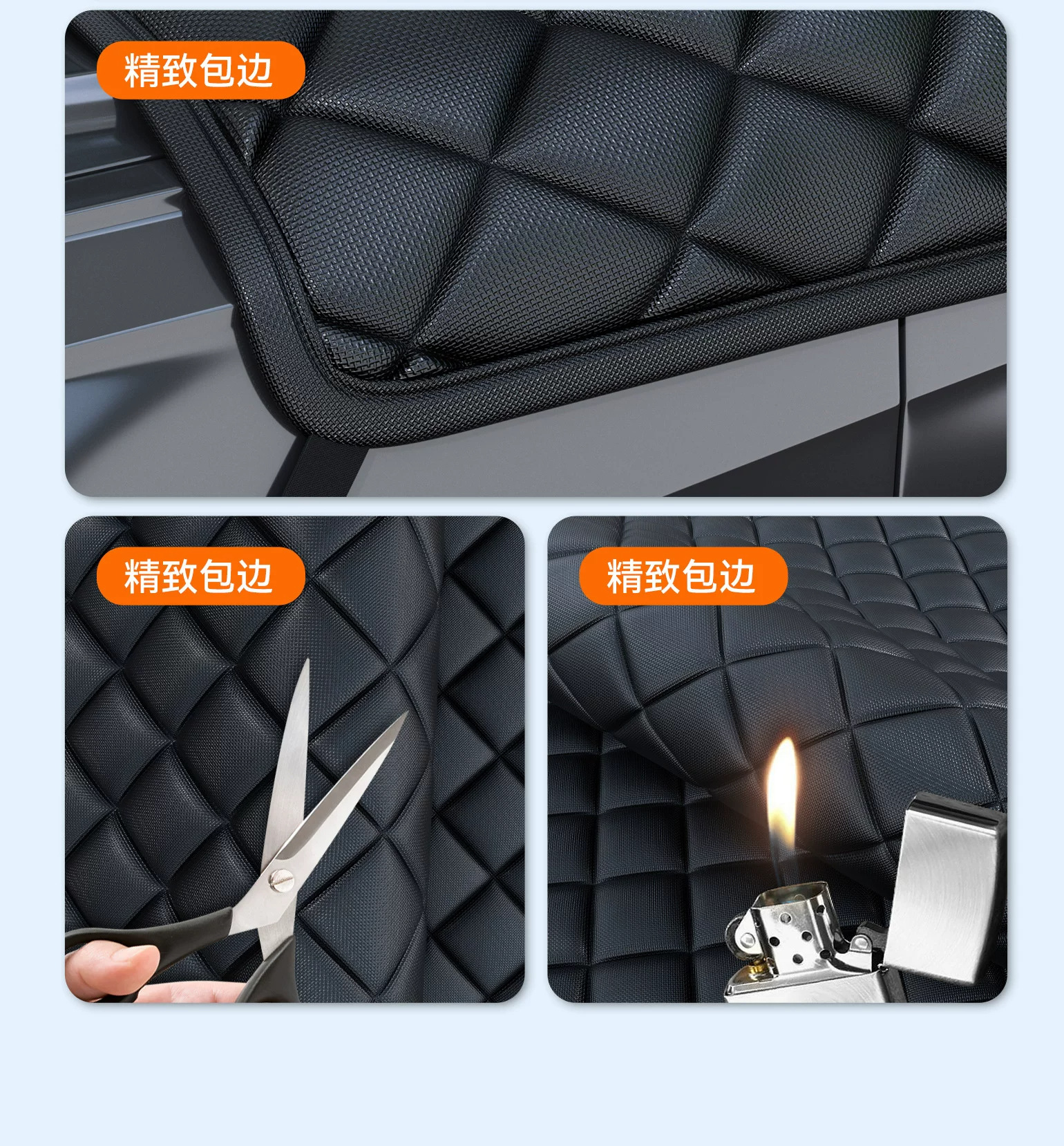 Car snow cover, winter windshield frost and snow protection, thickened half-car cover, sunshade