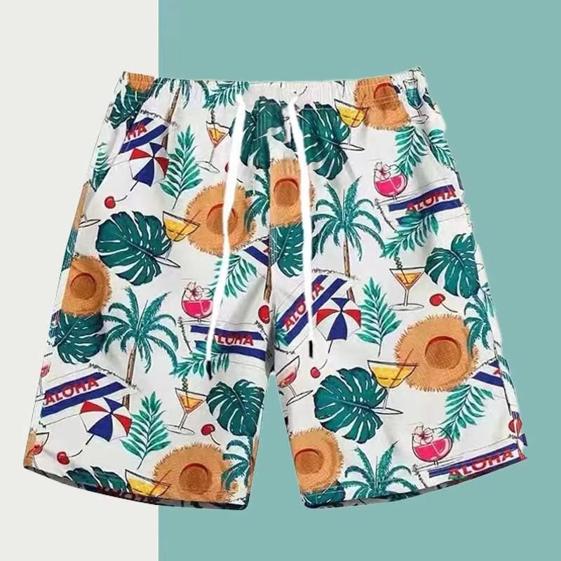 Summer essential hot spring pants men's beach pants Ice Silk quick-drying seaside Sanya surfing daily versatile casual shorts