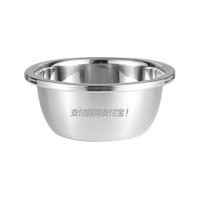Grado alimenticio de acero inoxidable extra grueso cuenca de sopa doméstica cuenca de cocina huevo batido y cuenca de lavar verduras horneado cuenca de sopa