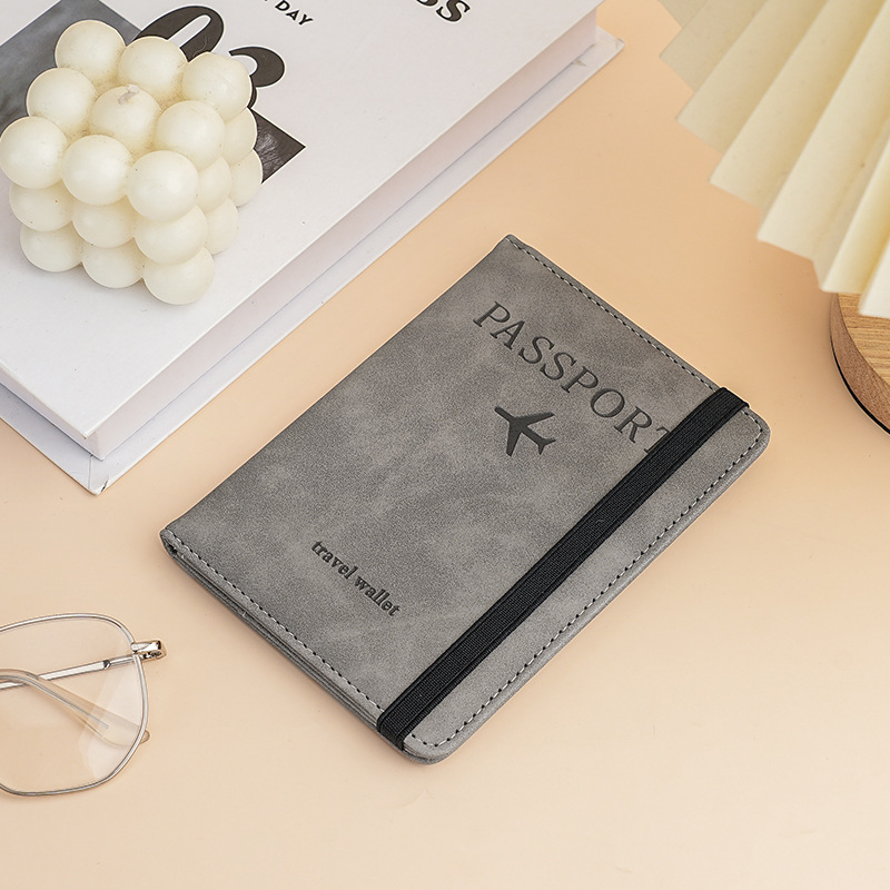 Bolsa de pasaporte de cuero de pu Amazon cross-border rfid multi-tarjeta multifunción passport passport funda de pasaporte