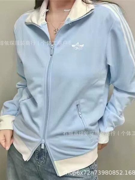 Cross-border foreign trade high-quality clover cardigan sweatshirt, unisex, spring and autumn, three-stripe fashion versatile jacket