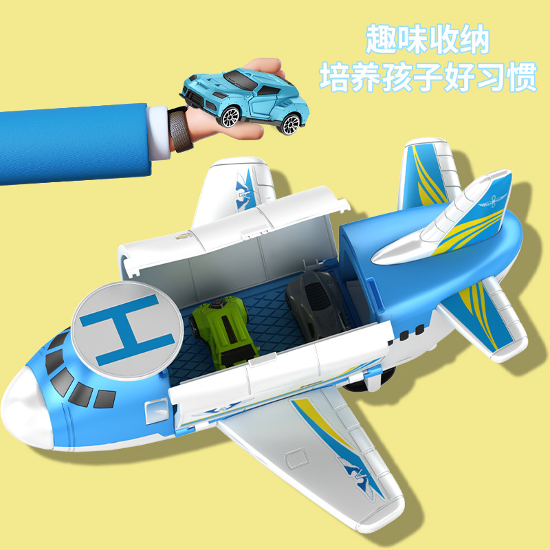 Penglebao aviones modelo de juguete simulación transporte aviones estacionamiento puede almacenar aviones de pasajeros coche niños P906-A