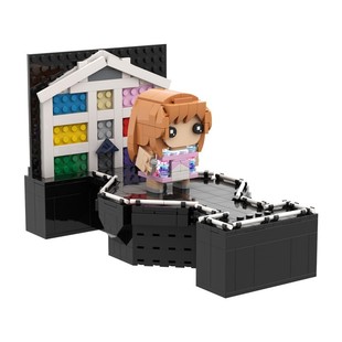 Taylor Swift Square Head Building Block Model Small Particle Children's Educational Assembling Building Block Toy Gift