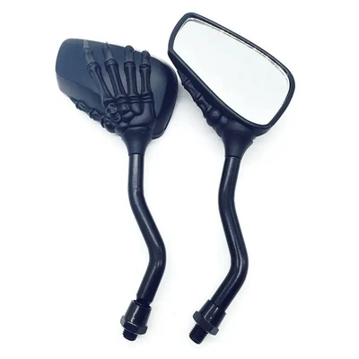 Motorcycle rearview mirror scooter modification personality ghost hand reflector moped universal ghost claw new products (Motorcycle rearview mirror) - black