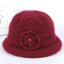 新款秋冬中老年加厚保暖帽子女毛线帽妈妈奶奶老人老太太婆婆帽子