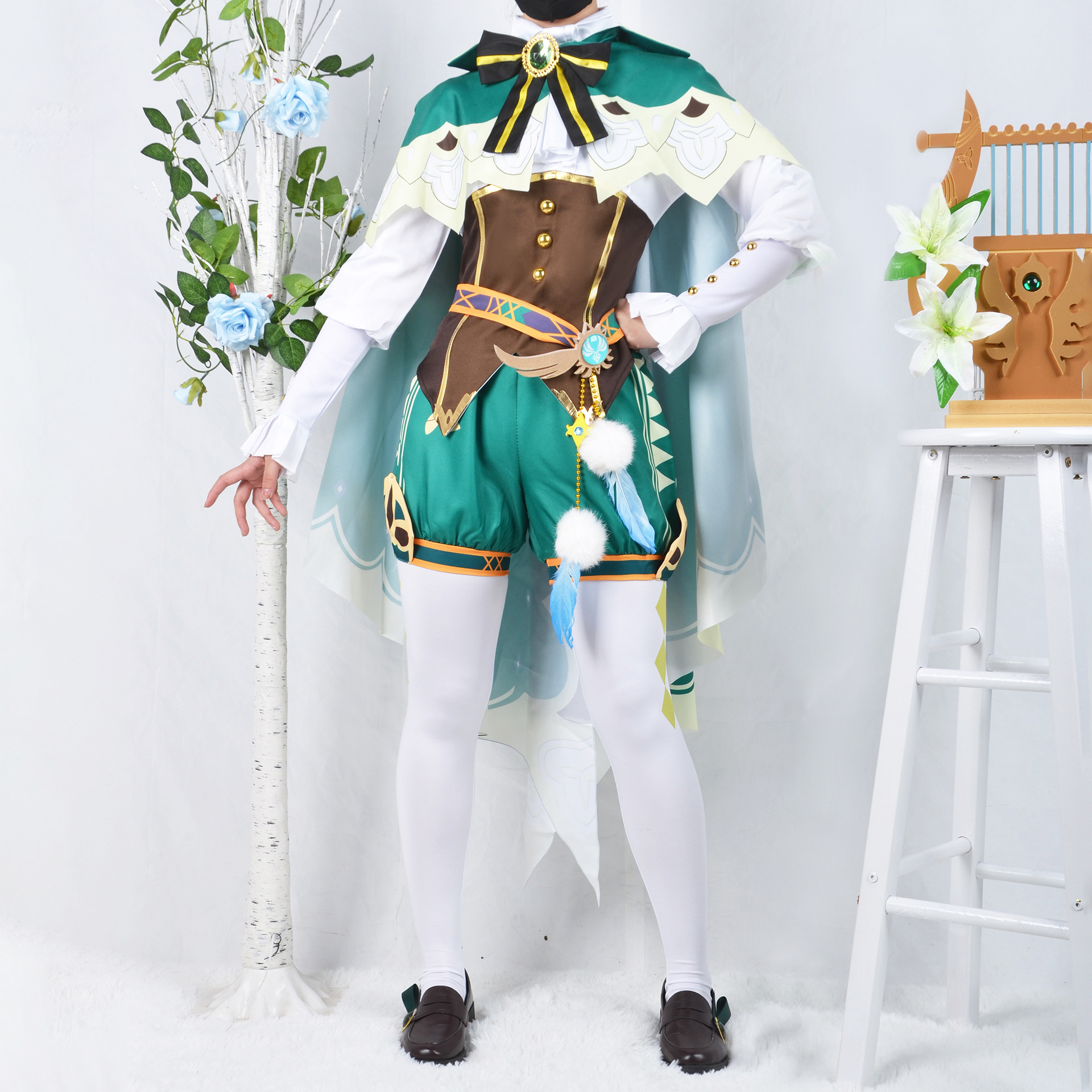 原神温迪同人女装裙子cosplay服装风神巴巴托斯温迪正太萝莉cos服-阿里巴巴