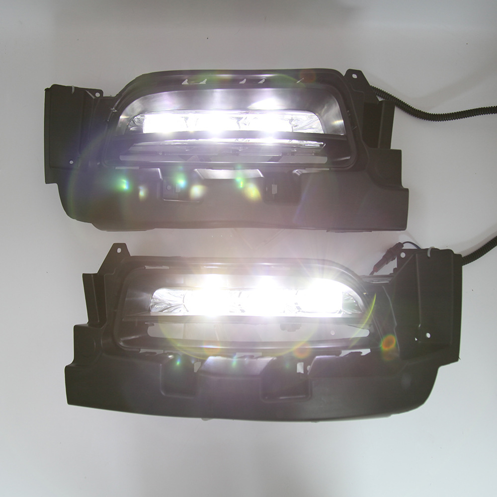 Aplicable a 2015-2020 Dodge warhorse LED Luz de marcha diurna parachoques Luz de niebla luz de conducción diurna con velocidad de línea