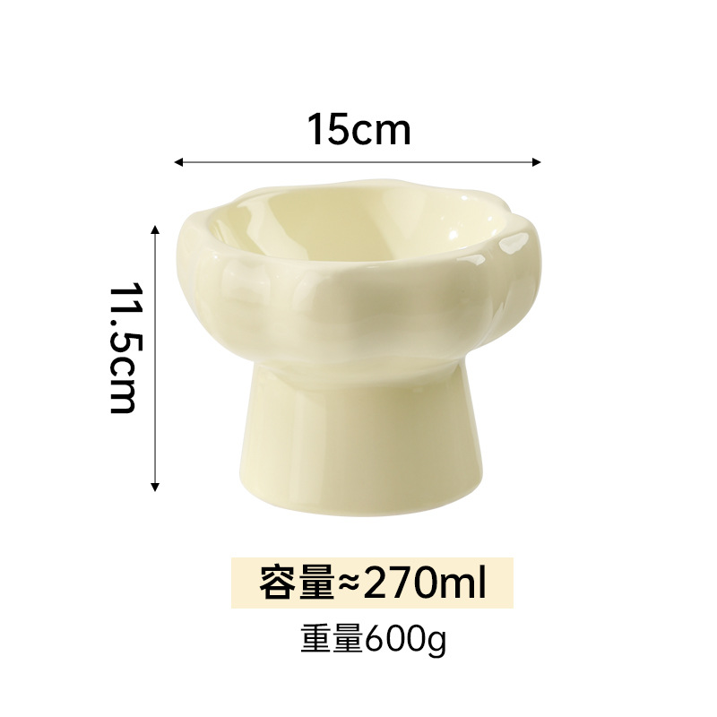 나선형 평평한 애완 동물 그릇 (밝은 우유 노란색)