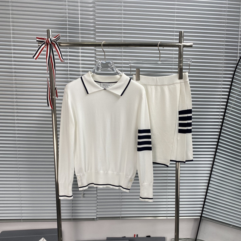 High-End Fashion Brand 23 New Style Women's Knitted Color-Blocking Fashionable Comfortable Casual Set