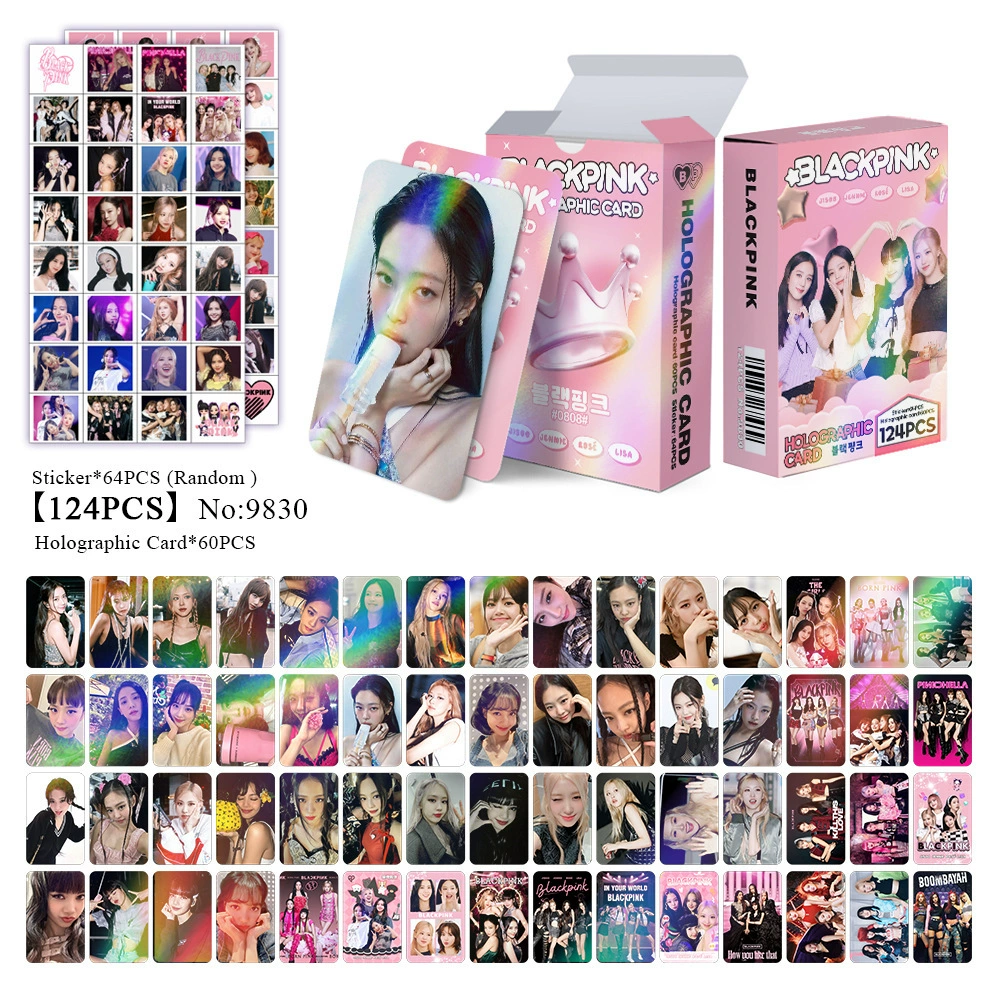 New Model Exclusively for Foreign Trade: 124 Holographic Cards, Total Chain Gidle Str Bptwice Celebrity Merchandise Lomo Small Cards