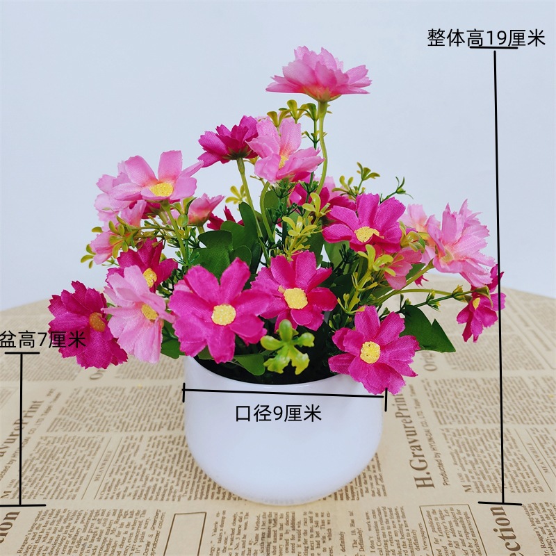 Pequeña imitación de flores falsas decoraciones de sala de estar decoración de mesa de té flores de plástico mano flores falsas plantas decoraciones