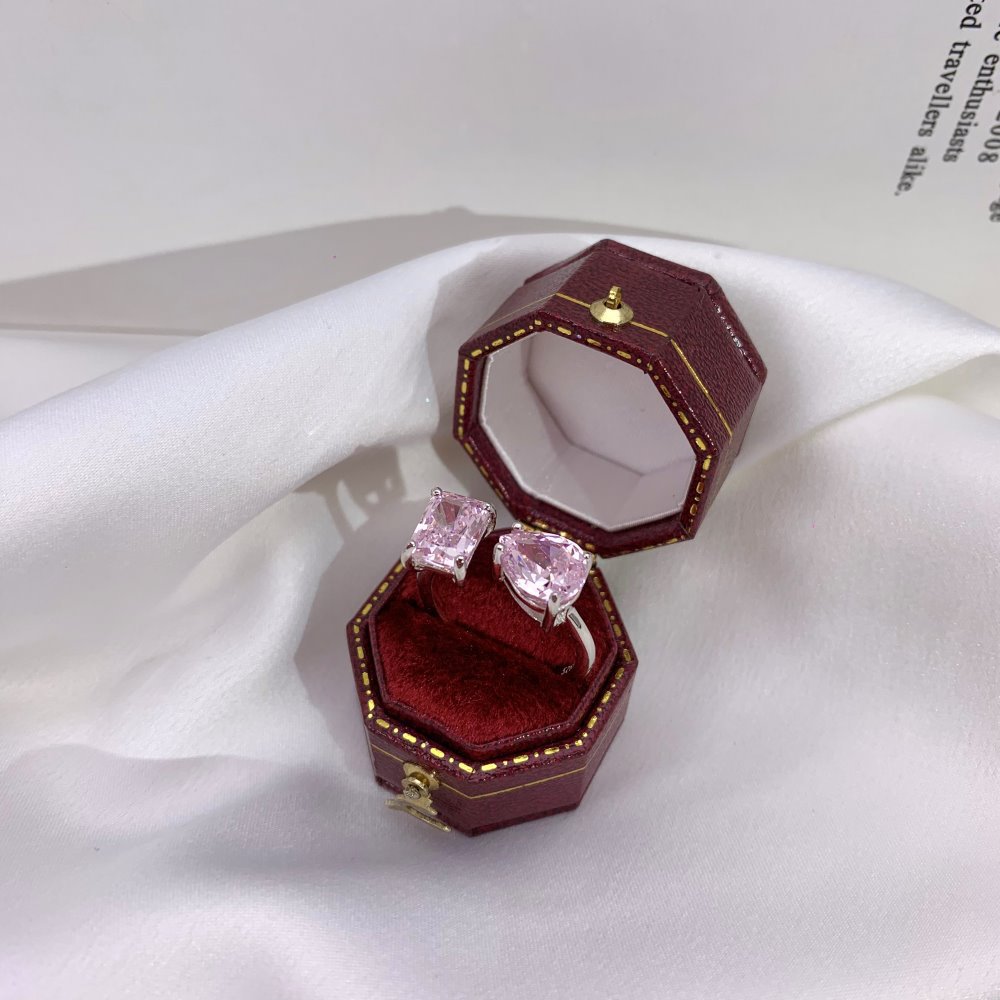 All Seasons Season 925 Sterling Silver Zircon Heart Shape Bow Knot Rings 925 Sterling Silver Rings