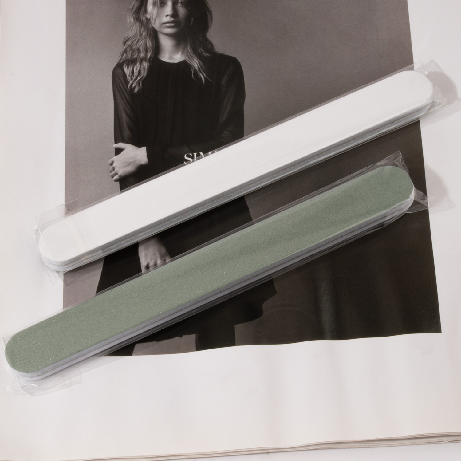 17.8 * 2 envases individuales de tiras pulidas verdes y blancas