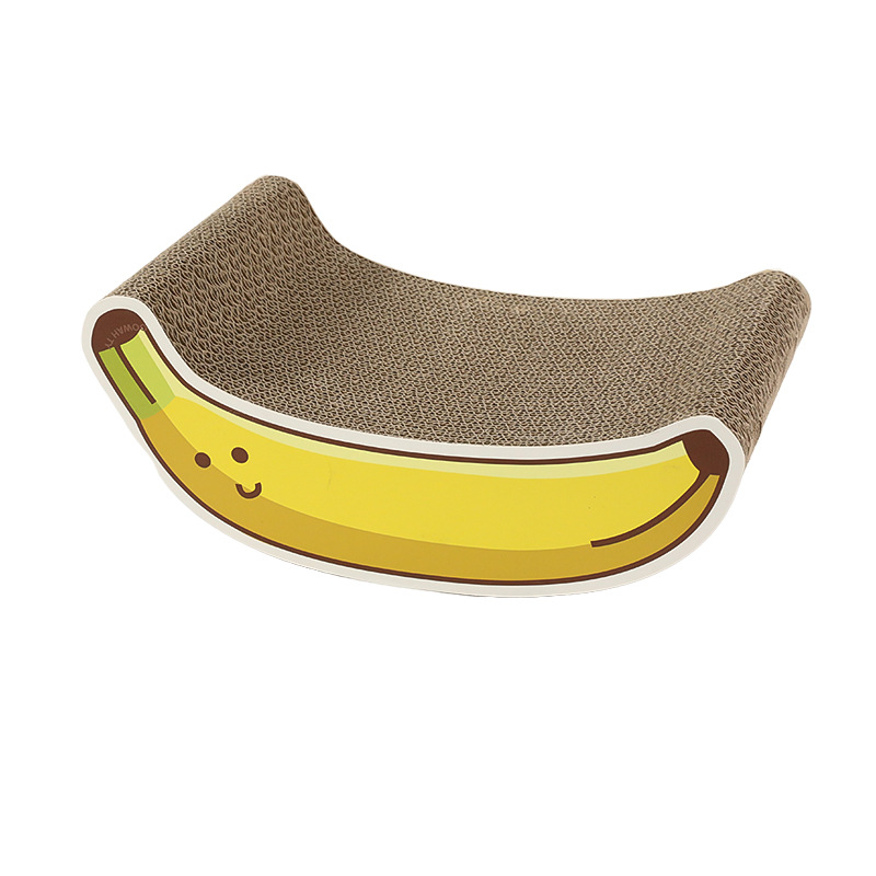 Pipitao original fruta forma de dibujos animados placa de agarre de gato corrugado resistente al agarre gato juguete gato suministros al por mayor