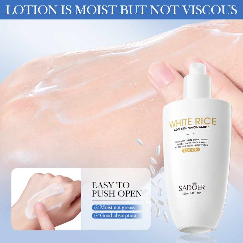 Full English SADOER Witte Rijst Niacinamide Verhelderende Hydraterende Waterlotion_voghion.com