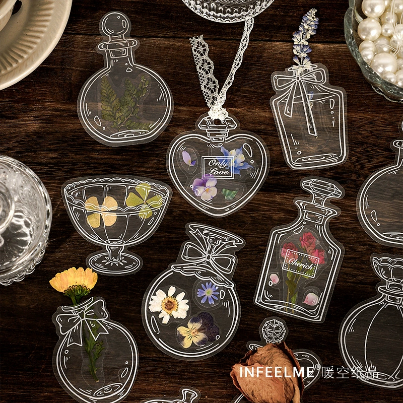 Маленькая Цветная глазурь серии infel.me белые чернила ПЭТ сумка для наклеек креативное Искусство украшение для рук 20 4