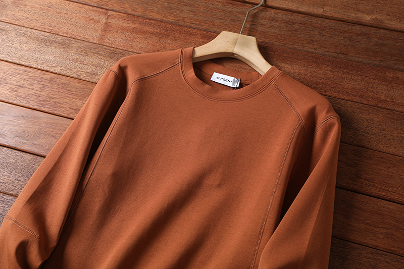 felpa con strato d'aria in ammoniaca liquida di alta qualità primavera e autunno uomo e donna coppia stile moda taglio verticale 3D tinta unita_voghion.com