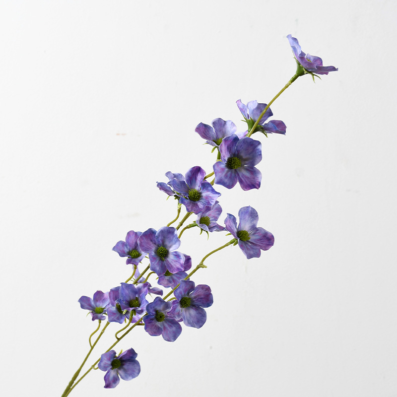 Flores de boda moradas, flores artificiales, decoración de salón de bodas, flores falsas, arreglo de escena estilo Monet, arreglo de suelo, ramo de seda