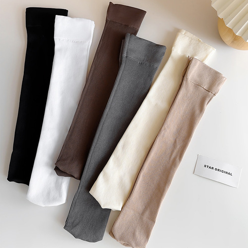 Pressure socks for women, spring and autumn solid color stockings, slimming JK calf slimming Japanese coffee-colored slimming leg socks manufacturer wholesale