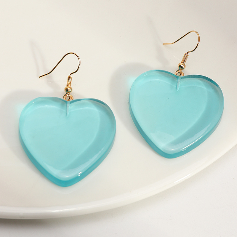 Fashion Sweet Cute Candy Color Love Earrings display picture 3