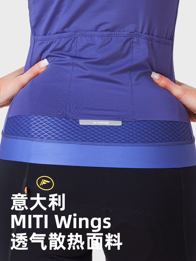 Ropa de ciclismo de carretera de mujeres de manga corta de verano ligera y delgada de color sólido sudor delgada y delgada camisa de ciclismo de mujer