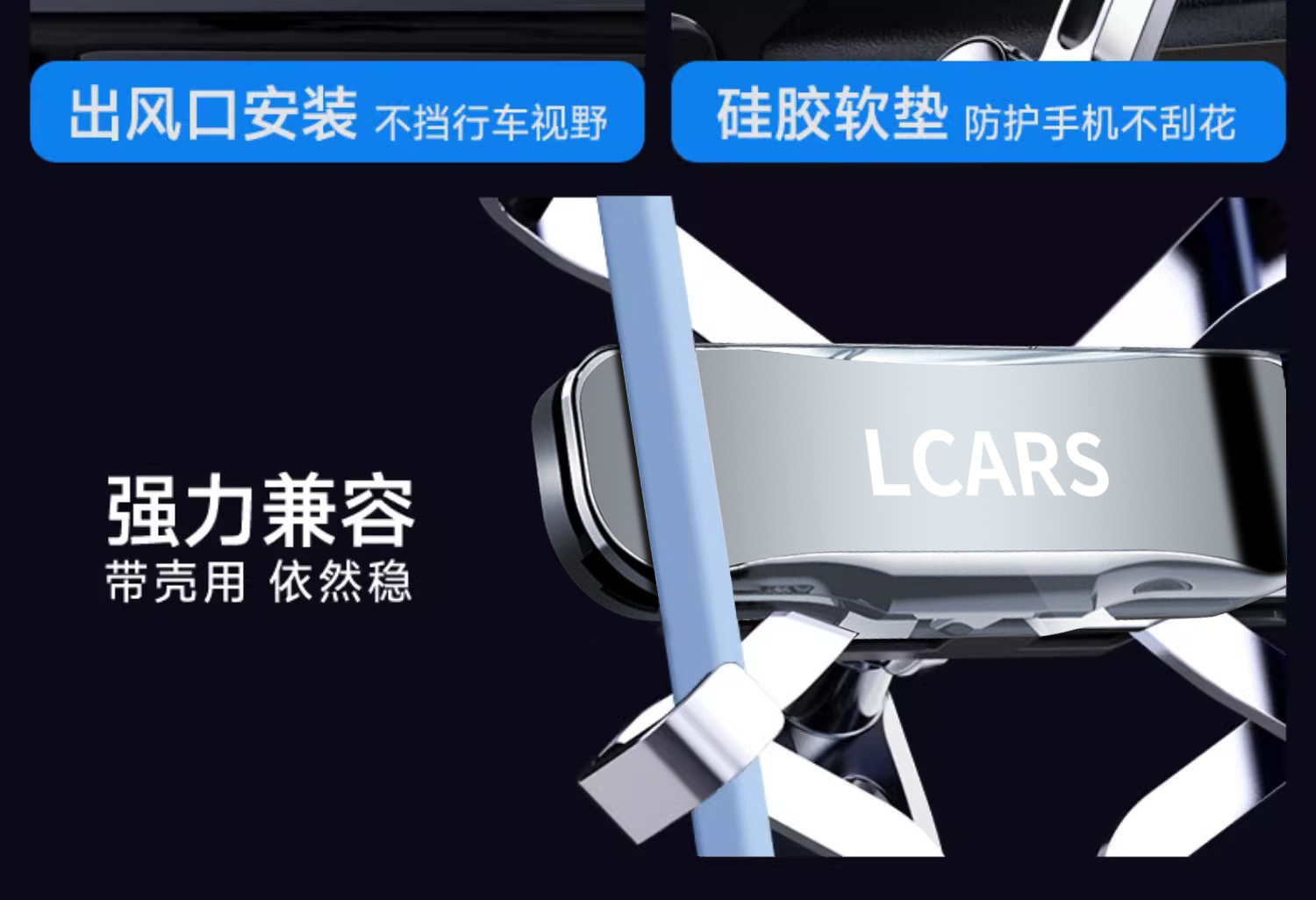 Mini Car Mount for Mobile Phone 2026 New Model Car Navigation Vehicle-Mounted Fixed Air Vent Car Support Bracket Gravity